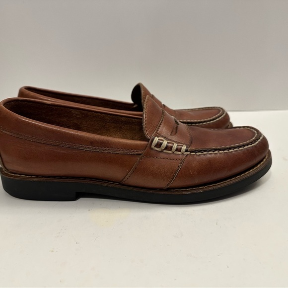 Vintage Polo Sport Ralph Lauren Brown Leather Slip On Penny Loafers Men’s 10D main image 5